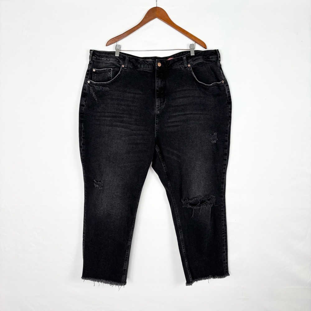 NEW Anthropologie Pilcro The Vintage‎ Straight Jeans Size 26W Black High Waist